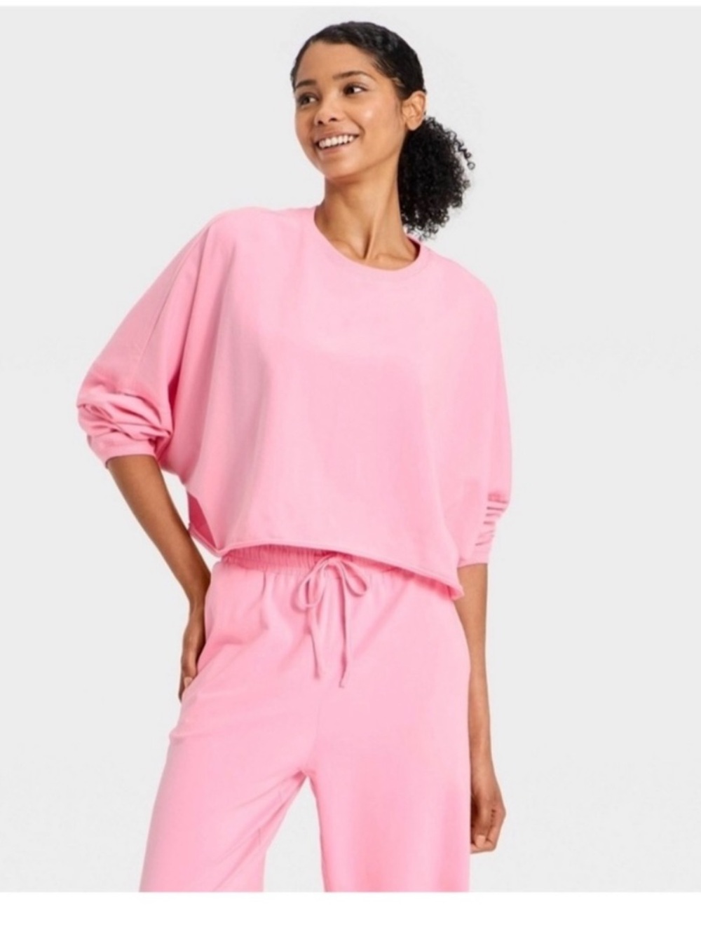 JoyLab Pink Washed Jersey Lounge Set